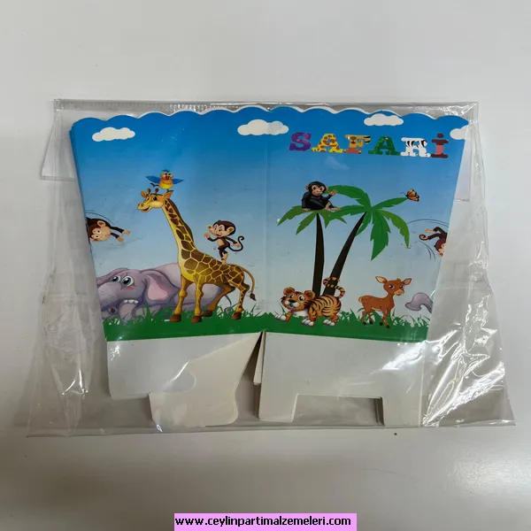 Safari Temalı Popcorn Kutusu